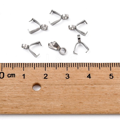 Tarnish Resistant 201 Stainless Steel Pinch Bails STAS-E076-09-1