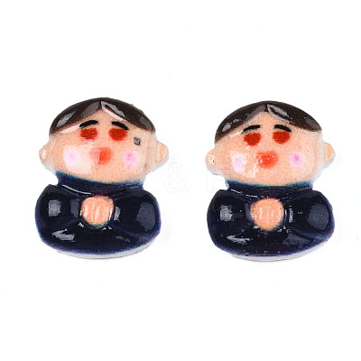 Spray Painted Opaque Resin Cabochons CRES-S302-74-1
