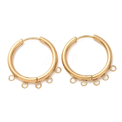 304 Stainless Steel Hoop Earring Findings STAS-D183-02D-G-1