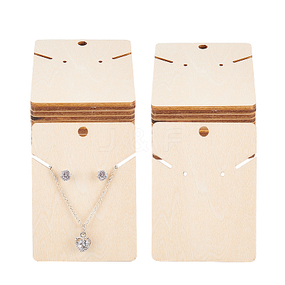 Wood Earring Display Card with Hanging Hole DIY-WH0320-20F-1