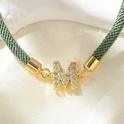 Adjustable Nylon Cord Bracelets X-BJEW-C096-01G-13-1