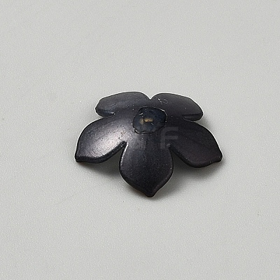 Transparent Resin Sakura Flower Bead Caps RESI-TAC0012-20B-1