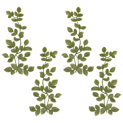 Leaf Rayon Sew on Appliques DIY-WH0308-607-1