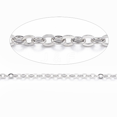 Tarnish Resistant 304 Stainless Steel Cable Chains CHS-E004-01P-1