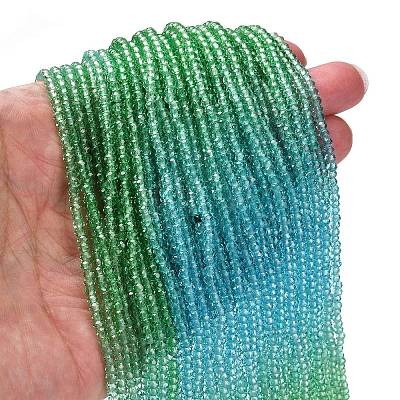 Transparent Painted Glass Beads Strands LS-DGLA-A034-T2mm-A17-1