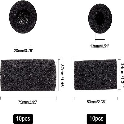20Pcs 2 Style Aquarium Filter Sponge AJEW-FH0002-12-1