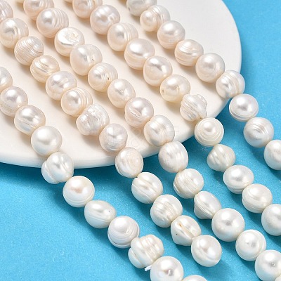 Natural Cultured Freshwater Pearl Beads Strands PEAR-I007-07T-02-1