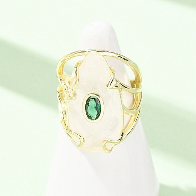 Natural Quartz Crystal Cuff Rings GG-CBA5FCC-03G-03-1