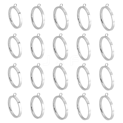 10Pcs 5 Style 304 Stainless Steel Finger Ring Settings STAS-UN0031-53-1