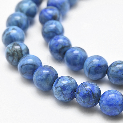 Natural Marble Beads Strands X-G-K211-8mm-C-1