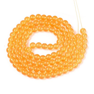 Baking Paint Glass Beads Strands X-DGLA-Q023-8mm-DB47-1