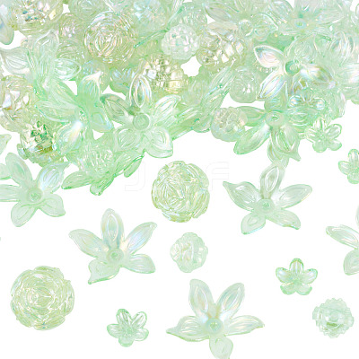 94Pcs 4 Styles Transparent Acrylic Beads TACR-TA0001-84-1