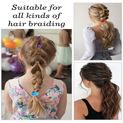50pcs 5 colors Girl's Hair Accessories OHAR-LP0001-07-1