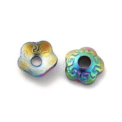 Ion Plating(IP) 304 Stainless Steel Bead Caps STAS-N0005-01MC-1