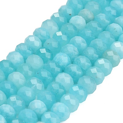 Faceted Dyed Natural White Jade Beads Strands GG-CBAE966-01B-M-1