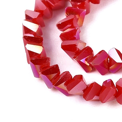 Electroplate Opaque Glass Beads Strands EGLA-Q139-01A-C10-1
