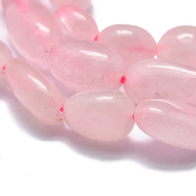Natural Madagascar Rose Quartz Beads Strands X-G-O186-B-09-1