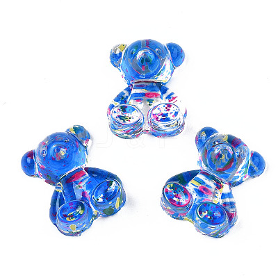 Spray Painted Transparent Acrylic Cabochons TACR-N006-71A-1
