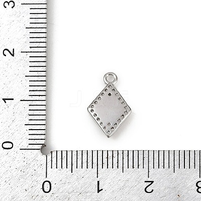 Brass Micro Pave Clear Cubic Zirconia Pendants KK-L238-21P-1