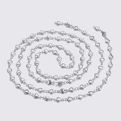 Non-Tarnish 3.28 Feet 304 Stainless Steel Chains X-STAS-P197-038P-1