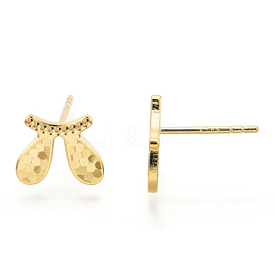 925 Sterling Silver Stud Earrings STER-T004-48G-1