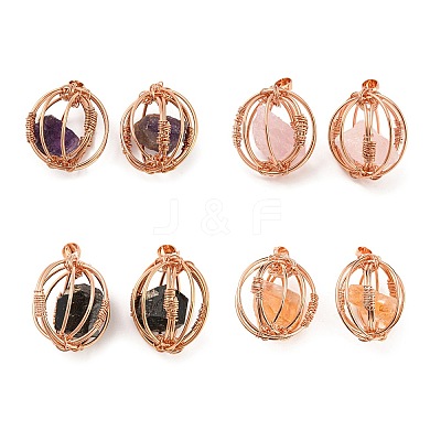Natural Mixed Stone Pendants G-H293-03RG-1