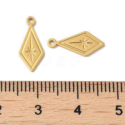 Manual Polishing 304 Stainless Steel Charms STAS-P335-12G-1