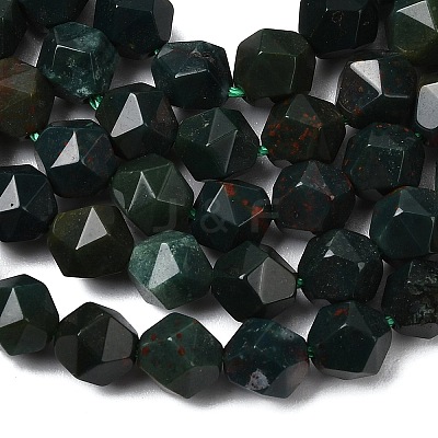 Natural Bloodstone/Heliotrope Beads Strands G-Z119-A16-01-1