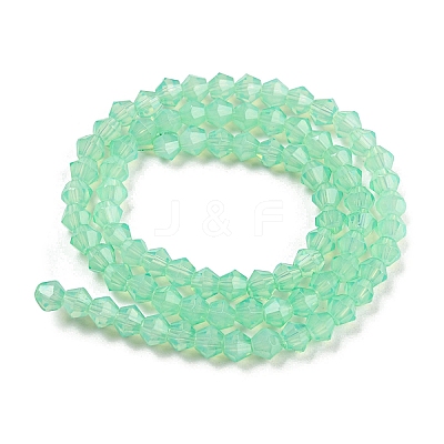 Baking Paint Transparent Glass Beads Strands DGLA-F029-J4mm-05-1
