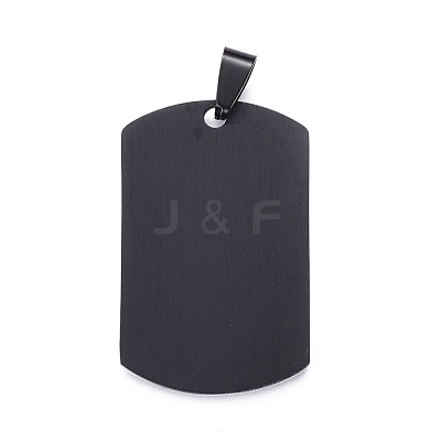 201 Stainless Steel Stamping Blank Tag Pendants STAS-O044-02-B122-1