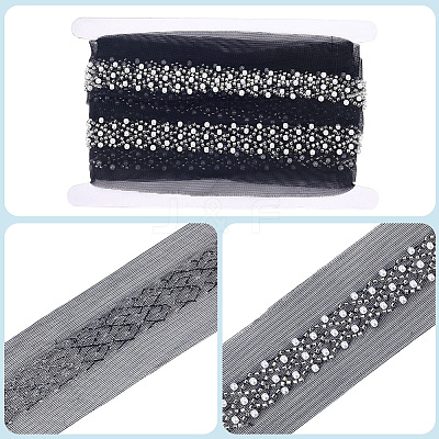 4Yards Polyester Lace Ribbon SRIB-GF0001-73A-01-1
