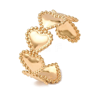 Marine 304 Stainless Steel Cuff Bangles for Women BJEW-Z147-01G-02-1