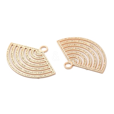 Long-Lasting Plated Brass Filigree Pendants KK-K336-19KCG-1