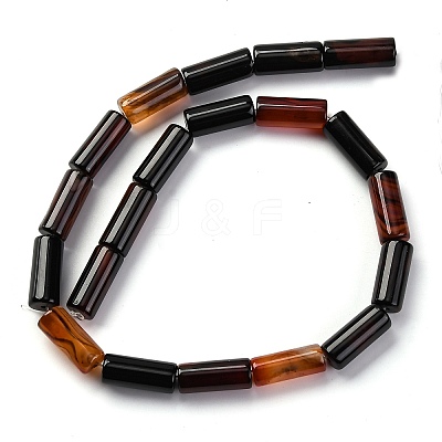 Dyed & Heated Natural Agate Beads Strands G-G177-H01-01B-1