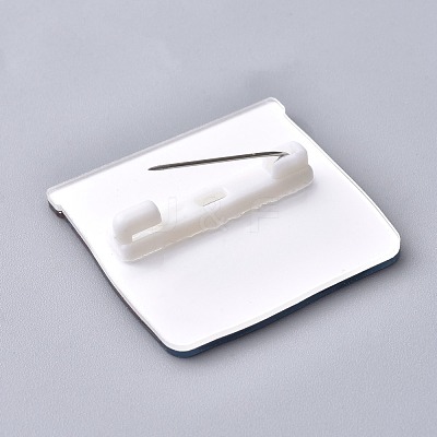 Acrylic Safety Brooches JEWB-F012-06-1