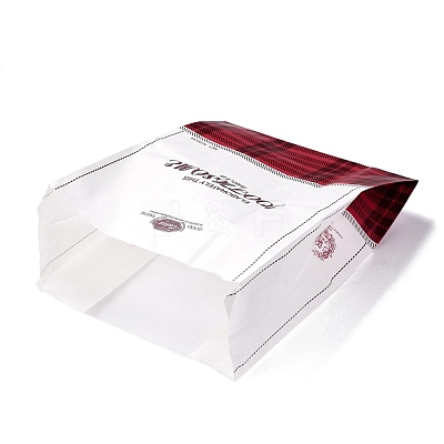 Rectangle with Tartan Pattern Paper Baking Bags CARB-K0001-01A-1