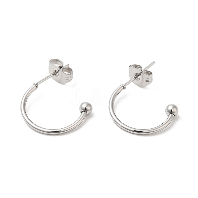 Non-Tarnish 304 Stainless Steel Stud Earring LS-EJEW-H134-02A-P-1