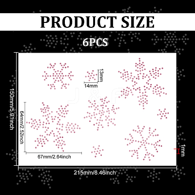 Snowflake Pattern Hotfix Rhinestones DIY-WH0430-205E-1