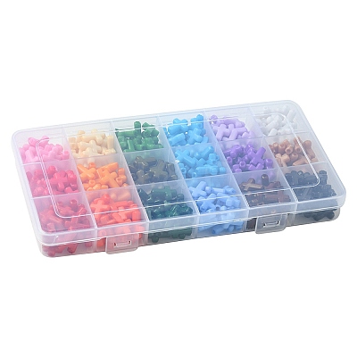 360Pcs 18 Colors Opaque Acrylic Beads SACR-FS0001-23-1