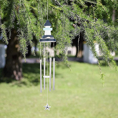 Aluminum Wind Chimes HJEW-WH0042-34-1