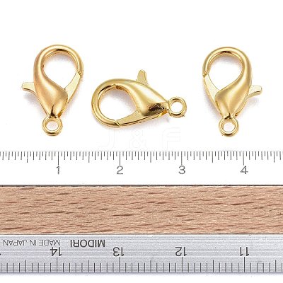 Golden Tone Zinc Alloy Lobster Claw Clasps X-E106-G-NF-1