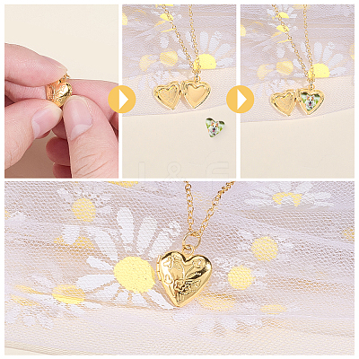20Pcs Brass Locket Pendants KK-SC0007-49-1