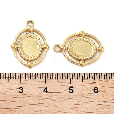 304 Stainless Steel Pendant Cabochon Settings STAS-P364-07G-1