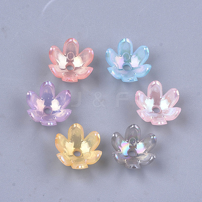 Transparent Acrylic Bead Caps TACR-T007-07-1