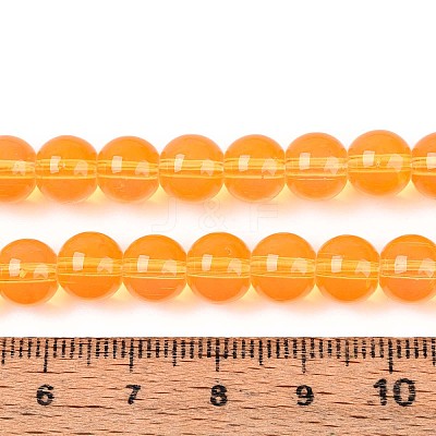 Baking Paint Glass Beads Strands X-DGLA-Q023-8mm-DB47-1