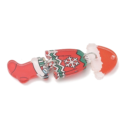 Christmas Printed Acrylic Big Pendants MACR-F086-03A-1
