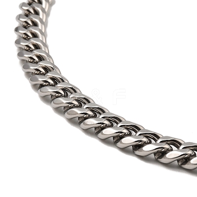Non-Tarnish 304 Stainless Steel Cuban Link Chain Necklaces Hand Polished NJEW-D050-01C-P-1