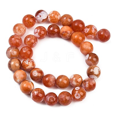 Natural Fire Crackle Agate Beads Strands G-G163-A01-04-1