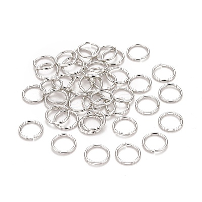 Brass Open Jump Rings KK-M165-9mm-01P-NR-1