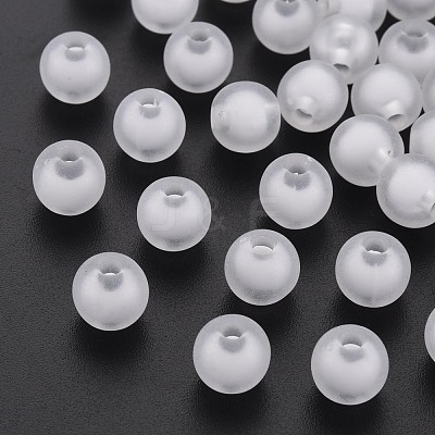Frosted Acrylic Beads FACR-Q006-10mm-01-1